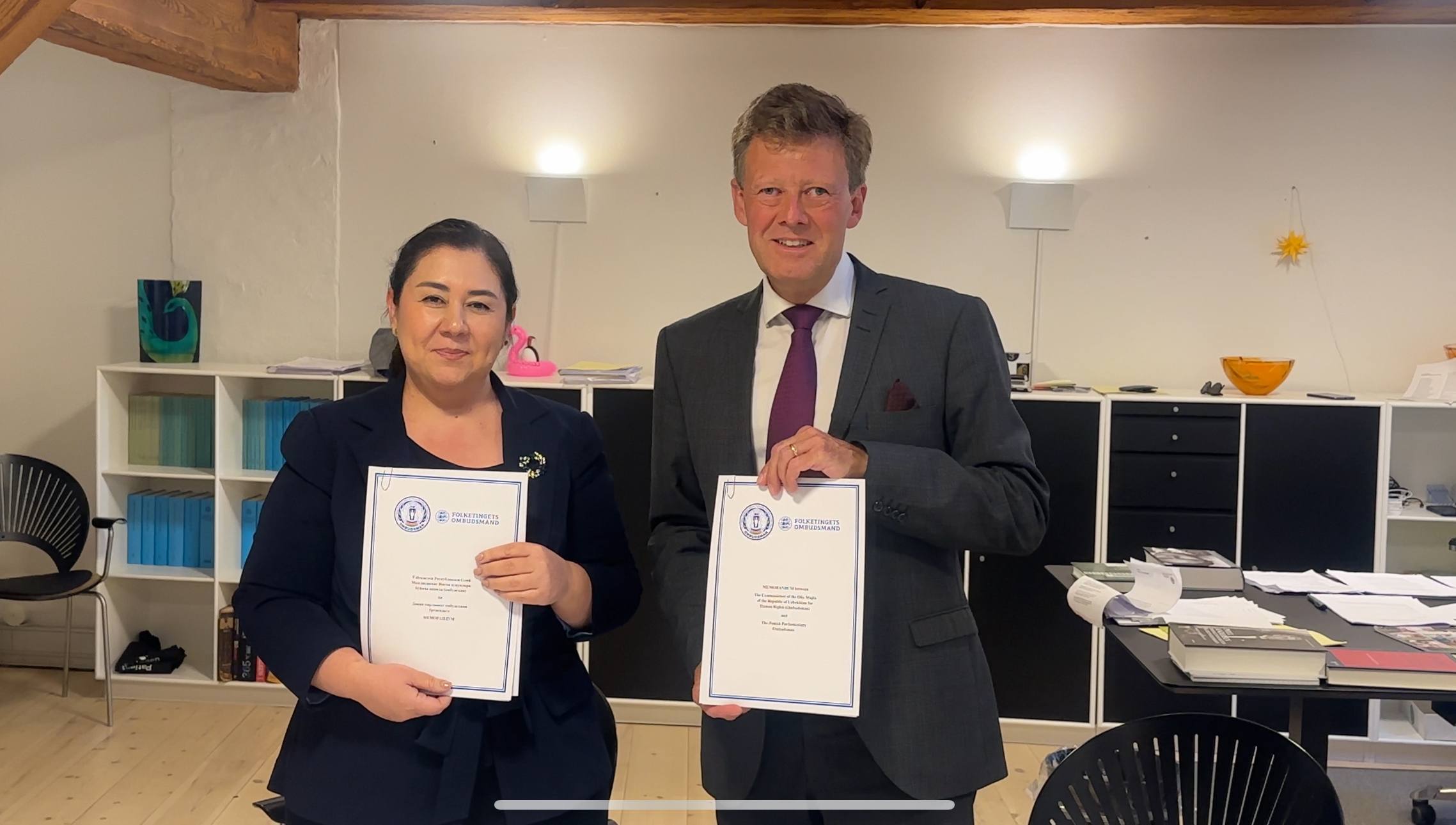 A Memorandum of Cooperation Signed Between the Ombudsmen of Uzbekistan and Denmark   